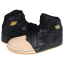 ナイキ NIKE エアジョーダン1 レトロハイ スニーカー レディース WMNS AIR JORDAN 1 RETRO HIGH ブラック AH7389-007
