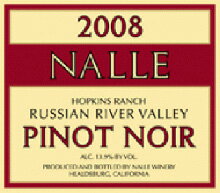 ノール　ピノノワール[2008]　Nalle Pinot Noir [2008]△