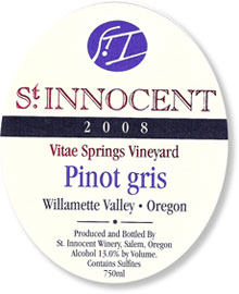 セント イノセント ピノグリ ヴァイダ ヴィンヤード[2008]St Innocent Pinot Gris Vitae Vineyard[2008]