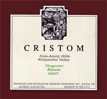 クリストムヴィンヤーズ　ヴィオニエ　エステイト[2007] CRISTOM VINEYARDS Viognier - Estate[2007]△　