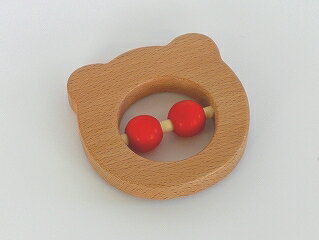 赤ちゃん おもちゃ 日本製 木 ：くまガラガラ KOIDE コイデ東京 ベビー おもちゃ …...:wata-boushi:10000058