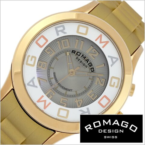 ロマゴデザイン アトラクション 時計 ROMAGO DESIGN 腕時計 ATTRACTION メンズ レディース グレー RM015-0162PL-GDGD[正規品 人気 流行 ブランド 防水 ユニーク シリコン ゴールド][あす楽]
