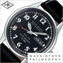 マッキントッシュ フィロソフィー 腕時計 MACKINTOSH PHILOSOPHY 時計 メンズ ブラック FBZD988 正規品 ファッション ブランド マニッシュ ロンドン おすすめ ビジネス スーツ カジュアル 防水 革 レザー プレゼント ギフト 夏