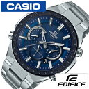 カシオ エディフィス ソーラー 電波 時計 CASIO EDIFICE 腕時計 メンズ ブルー EQW-T660DB-2AJF ブランド クロノ クロノグラフ フラットベゼル スポーツ カジュアル ビジネス ファッション アナログ デジタル 頑丈 タフ 人気 プレゼント ギフト 冬 入試 受験 成人式 お祝い