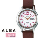 セイコー アルバ アンジェーヌ 時計 ALBA INGENU SEIKO 腕時計 レディース 女性 ホワイト AHJD110 シルバー ゴールド 革 シンプル 人気 プレゼント ギフト ラウンド かわいい カレンダー ファッション カジュアル ビジネス 夏
