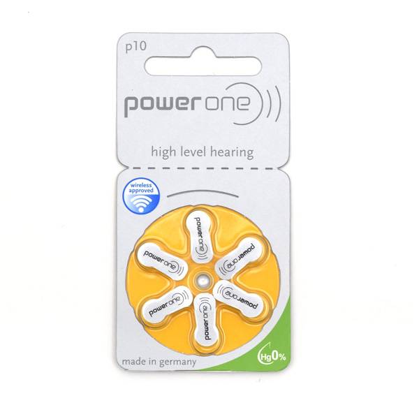 6個セット￥350　補聴器用空気電池PR536（P10）ドイツ　Power One製 補聴器用電池