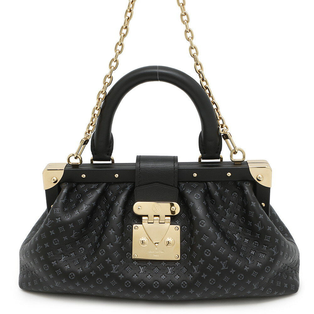 ルイヴィトン ハンドバッグ ナノグラム/カーフレザー モノグラムクラッチ M22325 LOUIS VUITTON クラッチバッグ 黒 ブラック 【安心保証】 【中古】 ルイ・ヴィトン モノグラム ルイ ヴィトン バッグ LOUIS VUITTON BAG
