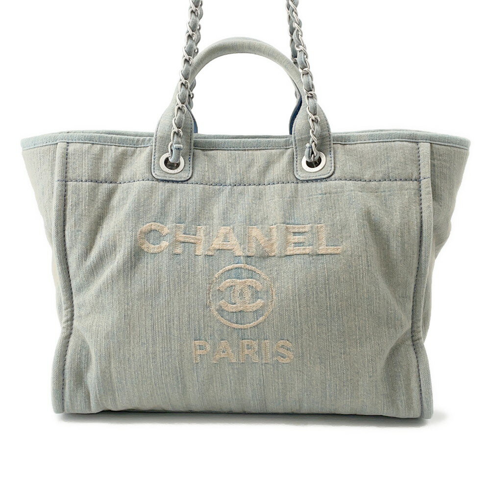 シャネル トートバッグ ドーヴィルライン ココマーク デニム A66941 CHANEL 2way 【安心保証】 【中古】 シャネル ドーヴィルライン バッグ レディース CHANEL BAG