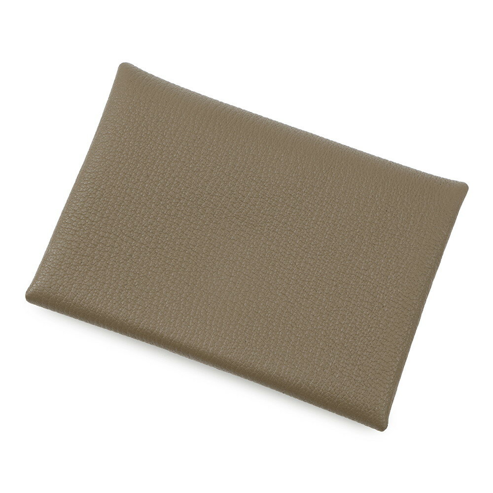 エルメス コインケース カルヴィ デュオ エトゥープ/シルバー金具 シェブルミゾル W刻印 HERMES 財布 シェーブル 【中古】 エルメス 財布 エルメス 小銭入れ HERMES WALLET