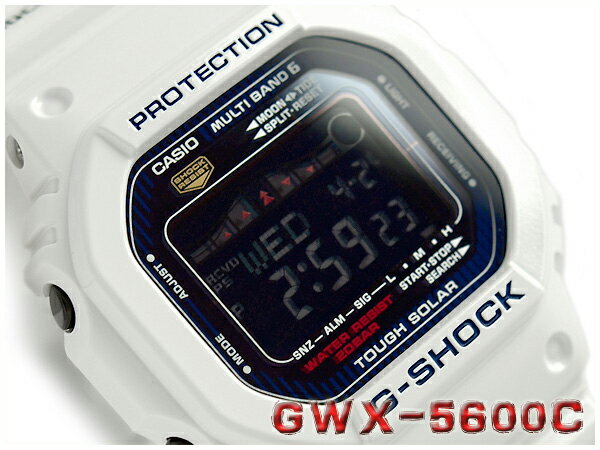 カシオ Gショック G-LIDE Gライド 海外逆輸入モデル ソーラー電波 デジタル メンズ腕時計　ホワイト×ブルー　GWX-5600C-7DRCASIO G-SHOCK カシオ Gショック 海外モデル 電波タフソーラー ジーライド デジタル 男性用腕時計 GWX-5600C-7