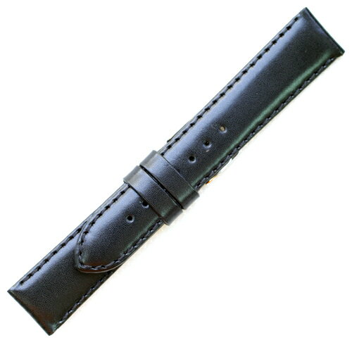 YC017A【高級牛革】 - 色：黒 /サイズ：18-16mm,20-18mm【松重オリジナル 高級皮革時計ベルト】