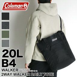 <strong>コールマン</strong> トートバッグ Coleman WALKER ウォーカー 2WAY WALKER DAILY TOTE 2WAYウォーカーデイリートート <strong>ショルダーバッグ</strong> 斜め掛けバッグ 20L B4 A4 大きめ 大容量 撥水 PC収納 レジャー アウトドア 旅行 通勤 通学 スポーツ ブランド メンズ レディース 男女兼用