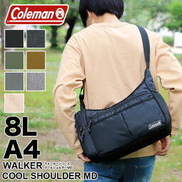 <strong>コールマン</strong> <strong>ショルダーバッグ</strong> Coleman WALKER ウォーカー COOL SHOULDER MD クールショルダーMD 斜め掛けバッグ 8L A4 ボトルクーラー付き 500mlPET レジャー ハイキング アウトドア 普段使い ブランド メンズ レディース 男女兼用 通学 通勤 20代 30代 40代 50代 60代