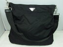 プラダ PRADA ナイロンショルダー バッグ ブラック 黒 【中古】