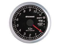 【送料無料】Pivot X2R マルチゲージ CAN通信車専用 水温/タコメーター　60φ