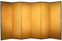 国産 日本製 金屏風（新洋金絹目金箔 木製格子） 6尺6曲金屏風（きんびょうぶ） 衝立（ついたて） 間仕切り（パーテーション） 和家具送料無料 代引き手数料無料