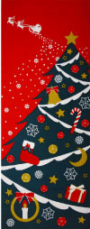 [四季彩布]手ぬぐい　【12月・モミの木・ツリー】クリスマス　日本手拭い（てぬぐい）♪手ぬぐい専門店「わざっか本舗」