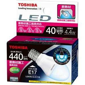東芝 LED電球 ミニクリプトン形 E17 断熱材 施工器具対応 昼白色 4.4W LDA4N-G-E17/S