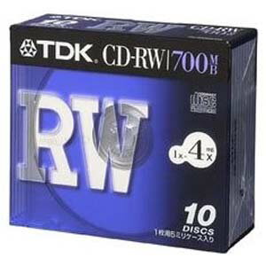 TDK 4倍速データ用 CD-RW 700MB 10枚 CD-RW80X10S