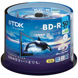 TDK 4倍速対応BD-R ブルーレイディスク 25GB ホワイト 50枚 BRV25PWB50PA☆