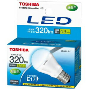 東芝 LED電球 E-CORE ミニクリプトン形 4.3W E17 昼白色相当 LDA4N-E17【3500円以上お買い上げで送料無料】