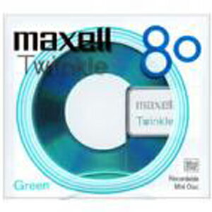 マクセル maxell MD Twinkle 80分 1枚 グリーン TMD80GNK【3500円以上お買い上げで送料無料】
