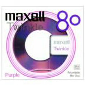 マクセル maxell MD Twinkle 80分 1枚 パープル TMD80PEK