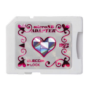 エレコム ELECOM microSDカード2GB「Loverish plus（Heart）」 MF-MHSD02GPN
