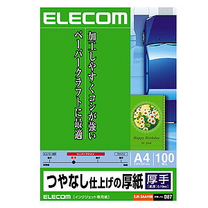 エレコム ELECOM つやなし仕上げの厚紙 A4/100枚入 EJK-SAA4100