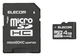 エレコム ELECOM 4GB microSDHCカード Class4対応 MF-MRSDH04G