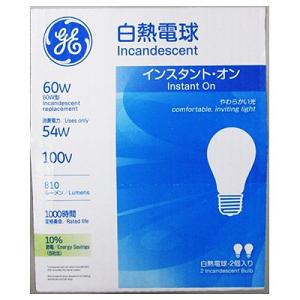 【送料無料】【まとめ買い】GE 白熱電球 60W形 E26 120個[2個パック×60] …...:webby:10214145