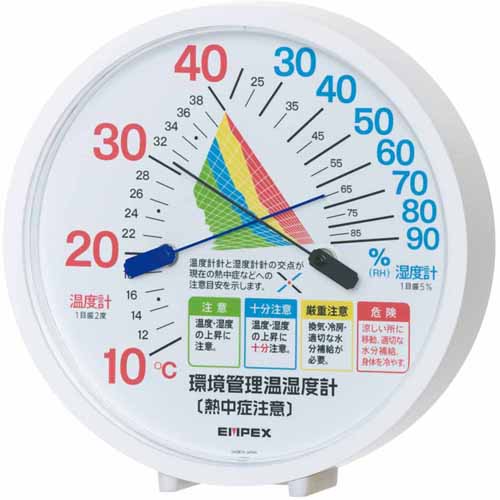 EMPEX エンペックス 環境管理温・湿度計「熱中症注意」 TM-2484