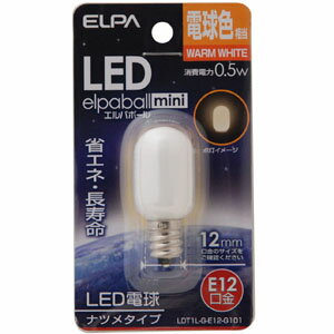 ELPA LED電球 ナツメ型E12 LDT1L-G-E12-G101...:webby:10105490