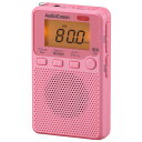 オーム電機 AudioComm DSP FMステレオAMポケットラジオ ピンク RAD-P2229S-P