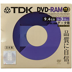 TDK 3倍速データ用DVD-RAM カートリッジタイプ 1枚 DRAM94Y4B1S