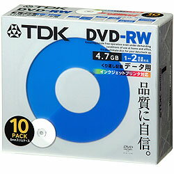 TDK 2倍速データ用DVD-RW ホワイト 10枚 DRW47PA10S【3500円以上お買い上げで送料無料】