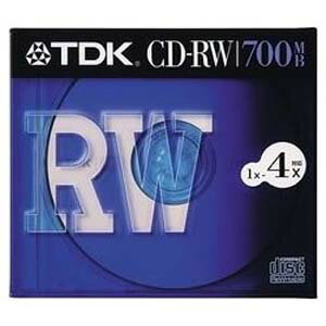 TDK 4倍速データ用 CD-RW 700MB 1枚 CD-RW80S【3500円以上お買い上げで送料無料】