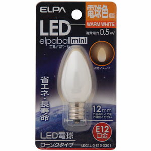 ELPA LED電球 ローソク型 E12 LDC1L-G-E12-G301...:webbymono:10073997