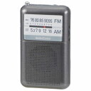 オーム電機 AudioComm AM/FMポケットラジオ ワイドFM グレー RAD-P122N-H