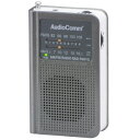 オーム電機 AudioComm AM/FMポケットラジオ ワイドFM グレー RAD-P601G-H