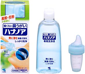 【送料無料】痛くない鼻うがい　ハナノア300ml　洗浄器具1個付き×4個