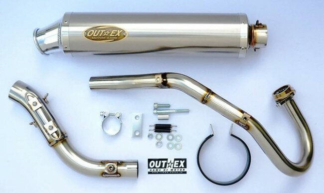 OUTEX アウテックス OUTEX.R-SST フルエキゾーストマフラー CRF250L HONDA ホンダ マフラー サイレンサーバンドステーカラー：クリアーアルマイト