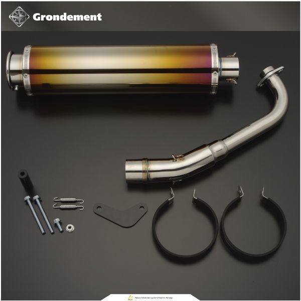 GRONDEMENT グロンドマン SPIRAL BEET4 スパイラルビート チタンマフラー MAJESTY125 [マジェスティ] キャブレター仕様 YAMAHA ヤマハ フルエキゾーストマフラー マフラー
