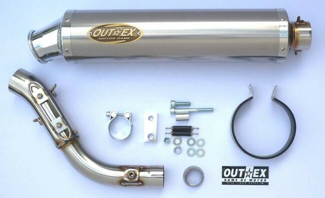 OUTEX アウテックス OUTEX.R-SS (S/O) スリップオンマフラー CRF250L HONDA ホンダ マフラー サイレンサーバンドステーカラー：クリアーアルマイト