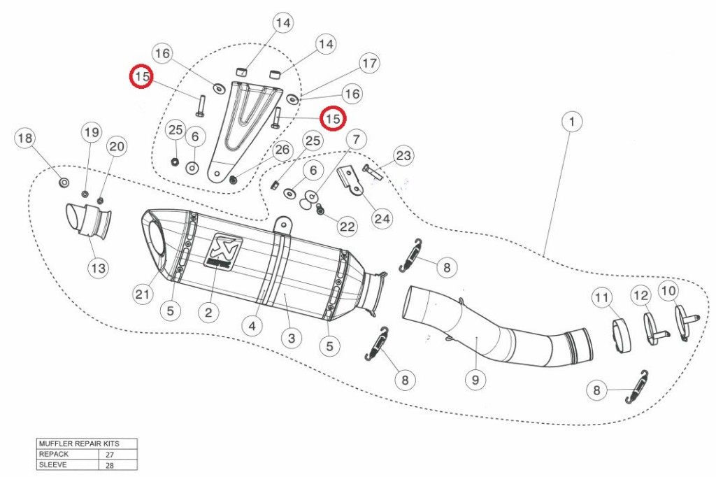 AKRAPOVIC アクラポビッチ 【リペアパーツ】P-FB65 bolt RSV4 TUONOV4 CRF1000LAFRICATWIN ADVENTURE SPORTS FZ-10 MT-10 YZF-R6 APRILIA アプリリア HONDA ホンダ YAMAHA ヤマハ その他マフラーオプション・補修部品 マフラー