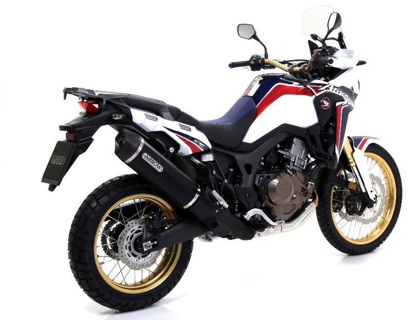 ARROW アロー MAXI RACE-TECH スリップオンマフラー AFRICA TWIN ADV SPORTS CRF 1000L HONDA ホンダ マフラー サイレンサー材質：アルミニウムダーク