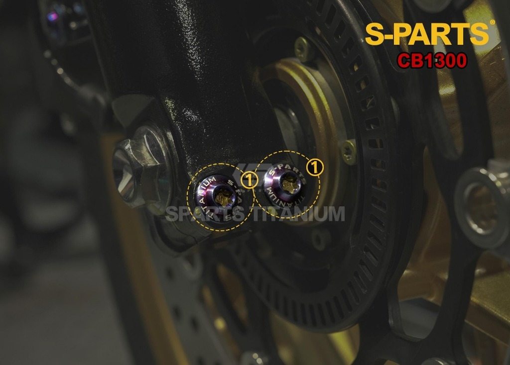 S-PARTS エスパーツ フロントアクスル固定用チタンボルトセット CB1300スーパーボルドール HONDA ホンダ 汎用ボルト・ネジ