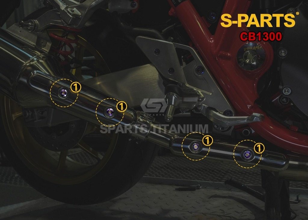 S-PARTS エスパーツ マフラーヒートガード用チタンボルトセット CB1300スーパーボルドール HONDA ホンダ 汎用ボルト・ネジ