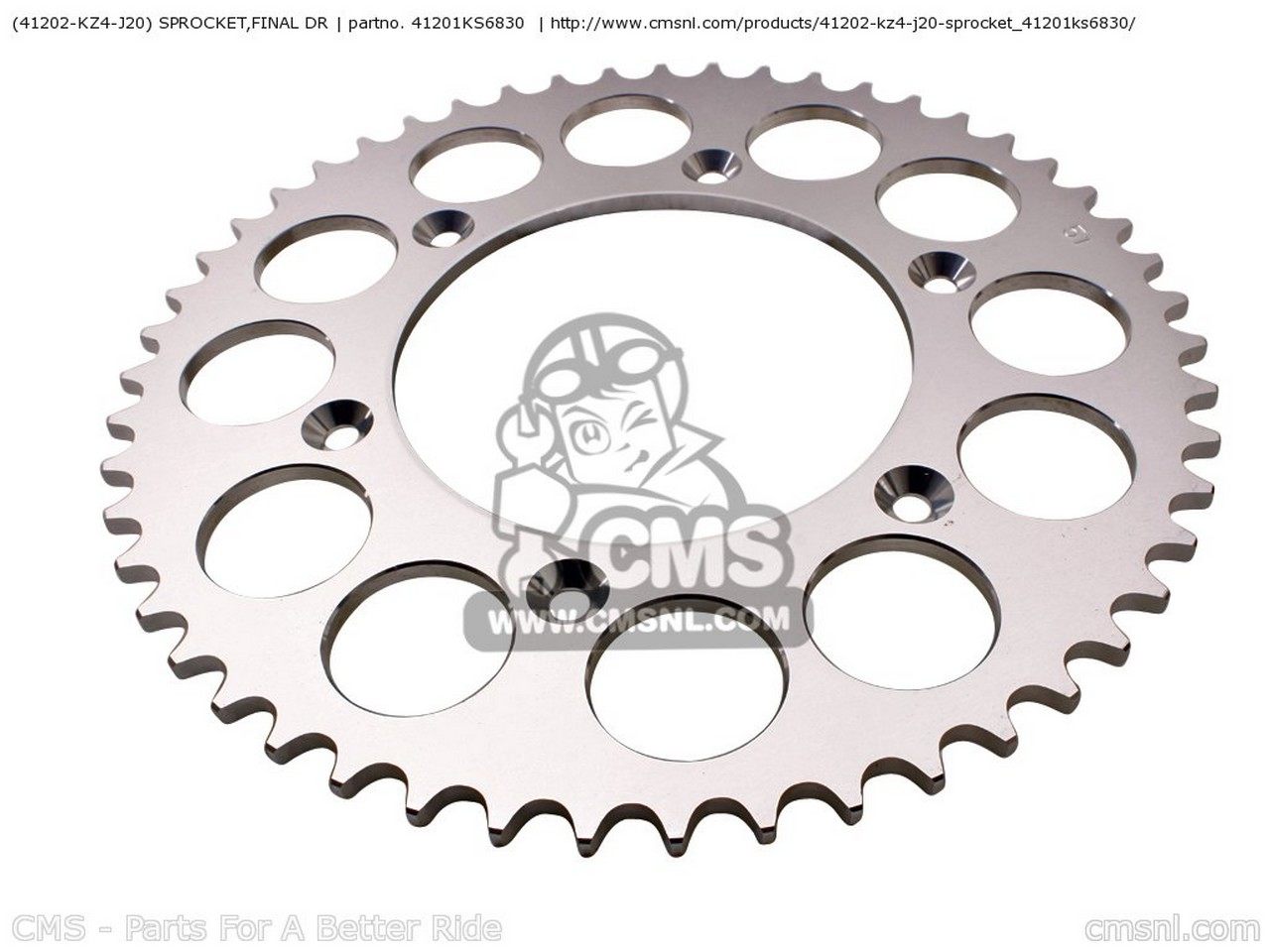 CMS シーエムエス (41201-MEY-000) SPROCKET，FINAL DR CR125R Y AUSTRALIA CANADA / CMF EUROPEAN DIRECT SALES NETHERLANDSCMF USA 1 2 3 5 CR250R 2001 2004 4 ELSINORE 2000 CRF250R HONDA ホンダ ドリブンスプロケット・リアスプロケット 駆動系