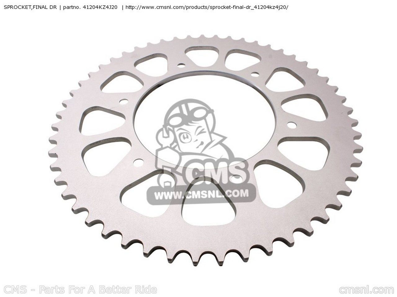 CMS シーエムエス (41204-KZ4-J30) SPROCKET，FINAL DR CR125R Y AUSTRALIA CANADA / CMF EUROPEAN DIRECT SALES NETHERLANDSCMF USA HONDA ホンダ ドリブンスプロケット・リアスプロケット 駆動系